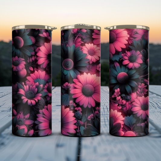 Daisies Pink / Black