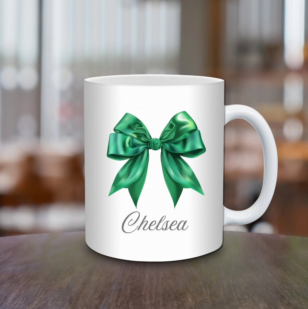 Green Bow Mug